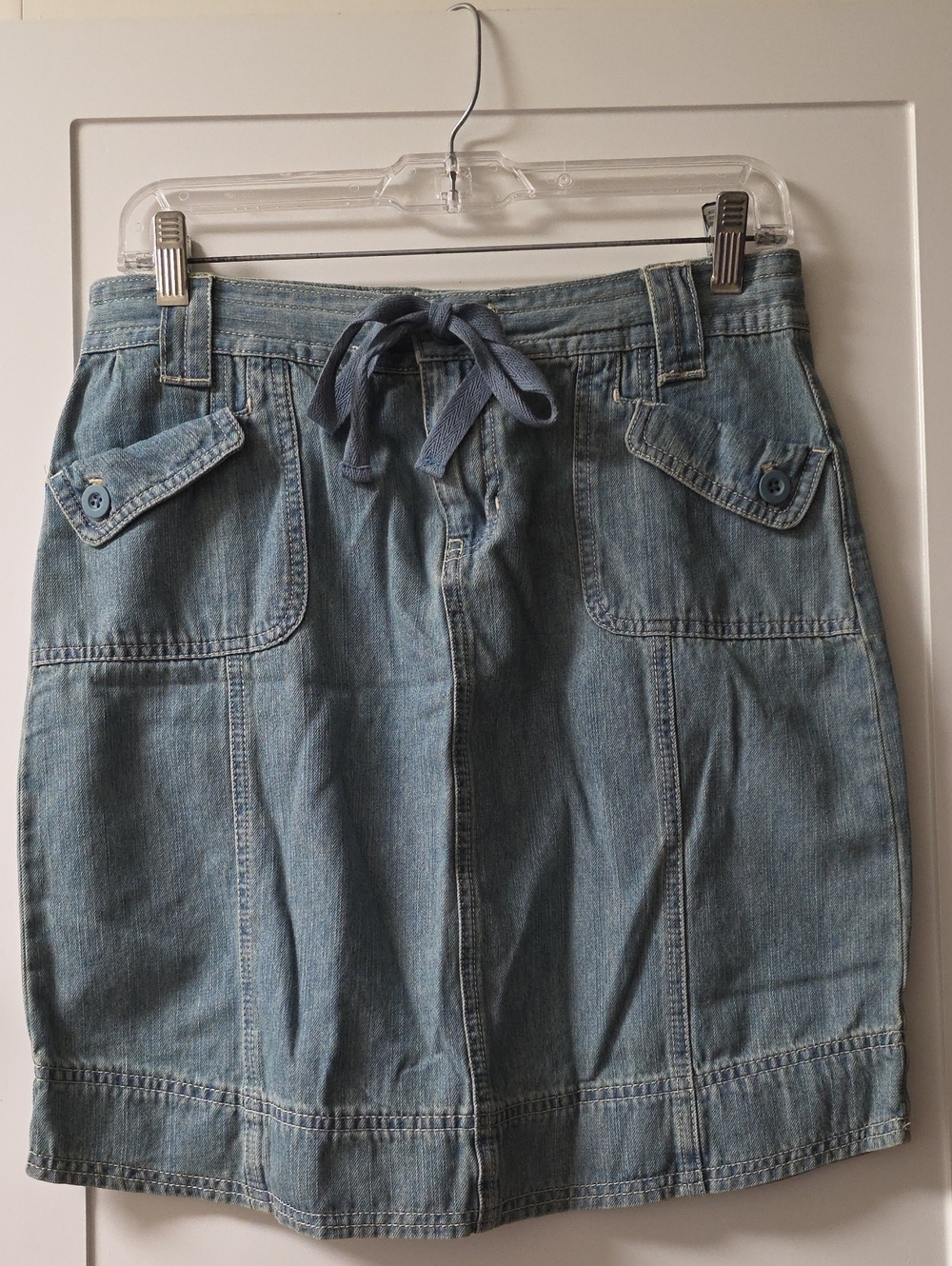 Canyon River Blues Light Blue Denim Drawstring Mini Skirt Size 4